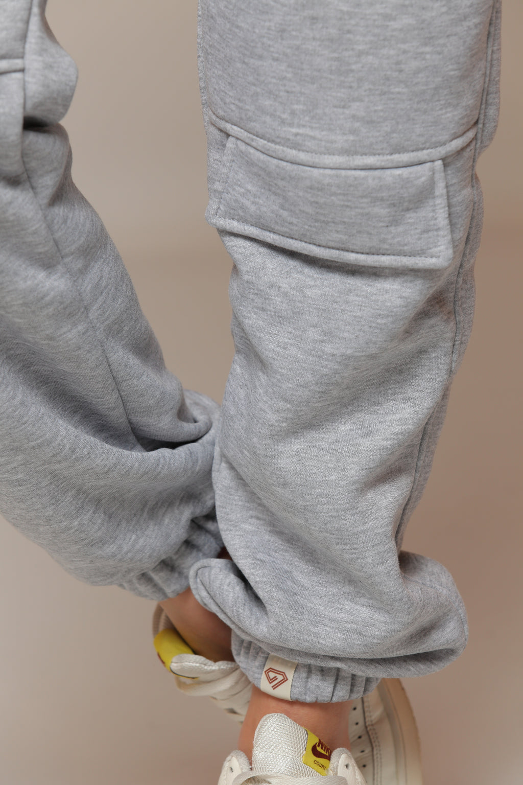 Set Para Mujer De Buzo Y Jogger Color Gris Jaspeado