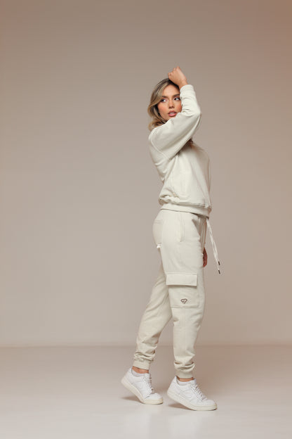 SET DE BUZO Y JOGGER PARA MUJER COLOR ARENA