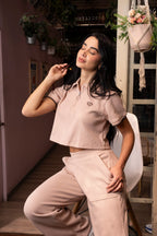 Set Armonía Rosado De Polo Y Sudadera Bota Recta