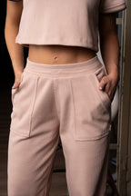Set Armonía Rosado De Polo Y Sudadera Bota Recta