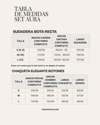 Set Aura Café De Chaqueta y Sudadera Bota Recta