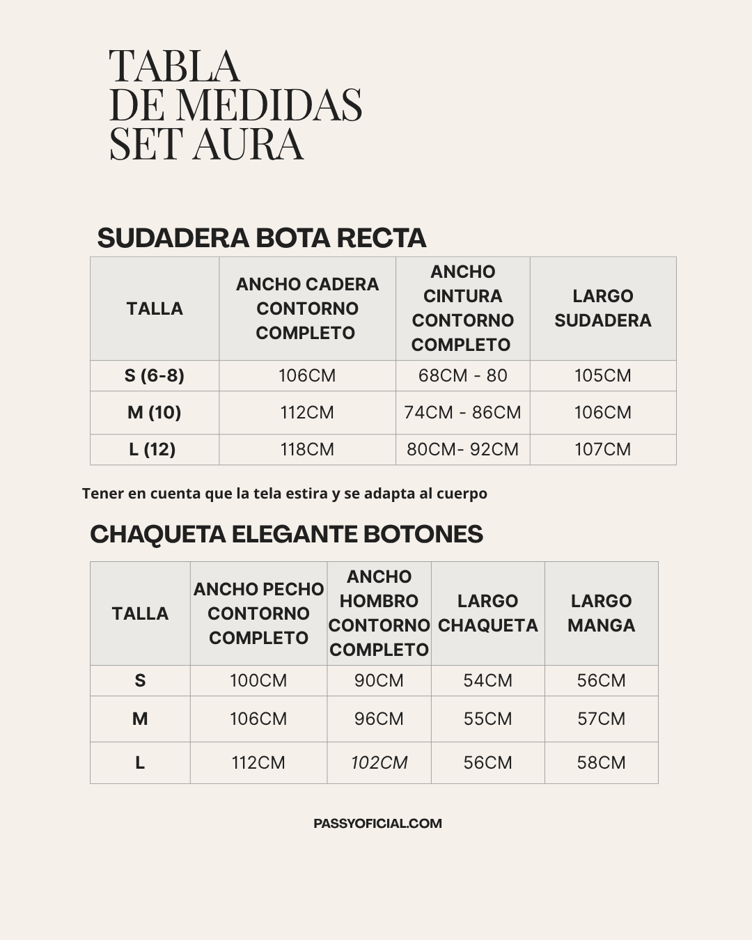 Set Aura Café De Chaqueta y Sudadera Bota Recta