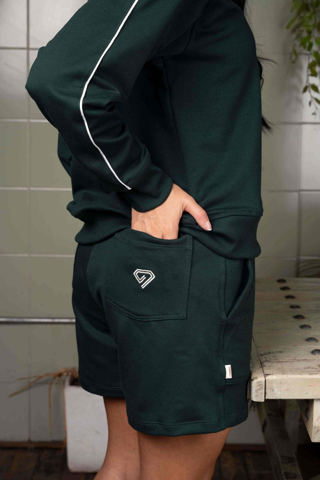 Set Alma Verde Esmeralda De Buzo y Short
